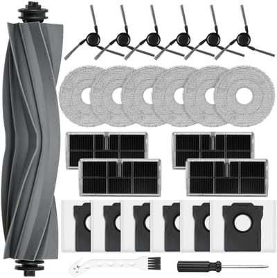 Dailygoods- Accessoires voor Mova E40 Ultra - 24 Stuks - Hoofdborstel - Stofzakken - Dweilpads - HEPA-filters - Zijborstels - Robotstofzuiger