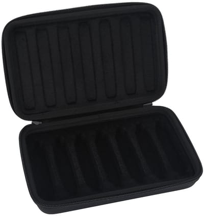 Allecto - Harmonica Case - Draagbare PU Leren Opbergzak - Geschikt voor 7 Harmonicas - Ideaal voor Muziekliefhebbers - Perfect voor Buitensporten e...