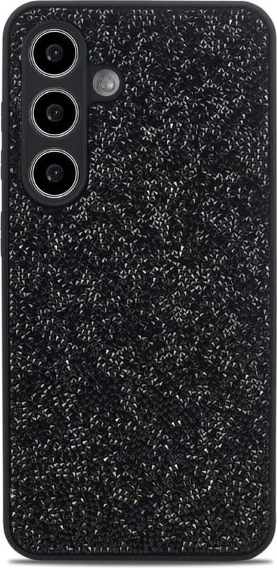 Diamant Glitter Back Cover – Geschikt voor Samsung Galaxy A15 / A15 5G - Glanzend Telefoonhoesje met Diamantpatroon – Slank & Beschermend Ontwerp - Zwart