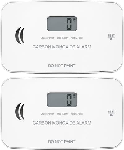 SAVS CO08 Koolmonoxidemelder 2-pack - 10 jaar sensor - LCD display - Vervangbare batterij - Voldoet aan Europese norm - CO-melder