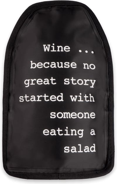 Balvi Wijnkoeler Sleeve Great Story - Nylon 23 x 15 x 12 cm - Zwart