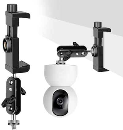PromoHome Verstelbare Camerahouder 360° - Wandhouder voor Bewakingscamera - Klem voor Binnen en Buiten - Zwart