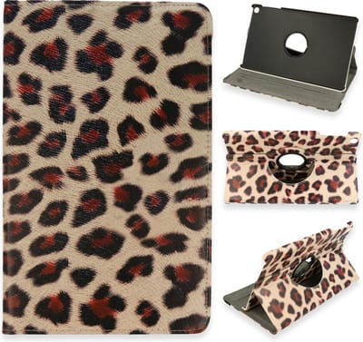 HB Hoes Geschikt voor Samsung Galaxy Tab S6 Lite met Print - Draaibare Tablet Case met Standaard - Luipaard