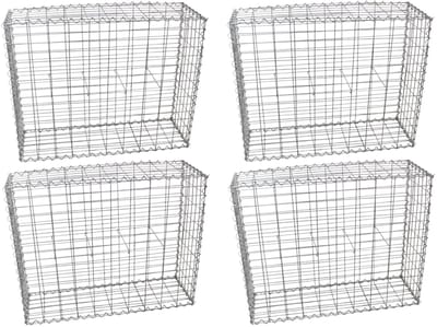 Schanskorf muur - set van 4 - 100x95x30 cm