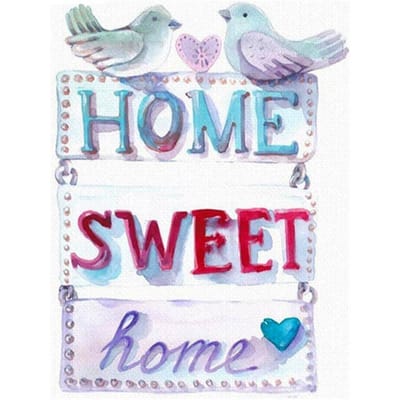 Volledige ronde diamant schilderij Sweet Home DIY diamant borduurwerk strass foto 20X30CM