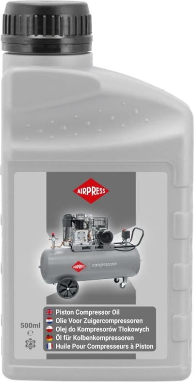 Airpress Olie voor zuigercompressoren - 0,5 Liter - Blauw - Hoogwaardige compressor olie