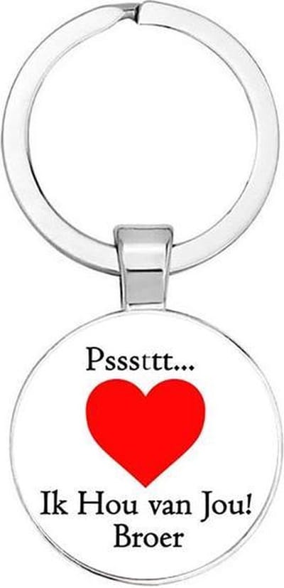 Akyol - Psssttt... Ik hou van jou broer Sleutelhanger - Liefde - Broer cadeau - Leuk kado voor je broer om te geven - 2,5 x 2,5 CM