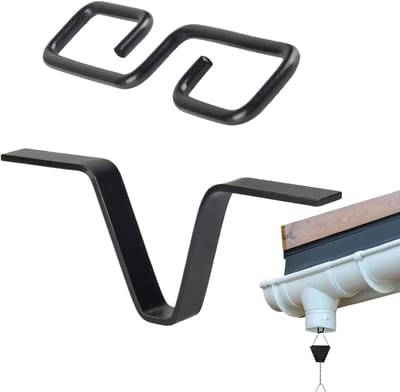 Dakgoot clip - Regen ketting haak - Waterafvoer sturen - V-vormige bevestiging - 16 x 8 x 4 cm - Metaal