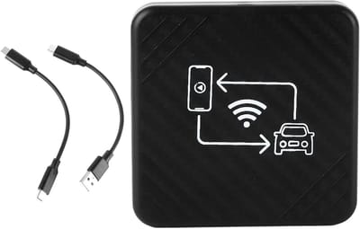 Carplay Box - Draadloze Adapter - Slimmer Rijden - Dubbel Systeem - 11x11x5 cm - Zwart