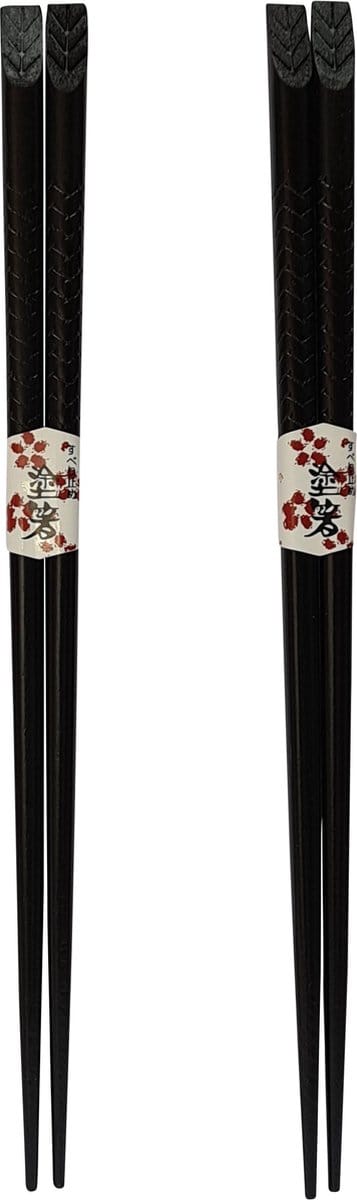 DongDong - Eetstokjes Japanse stijl - 2 paar - Gekerfd motief