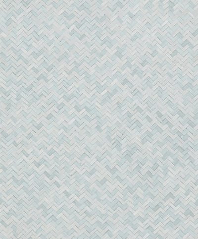 Botanica - Rotan - Bohemian - Behang - Vliesbehang - Wandbekleding - Blauw - 0,53 x 10,05 M.