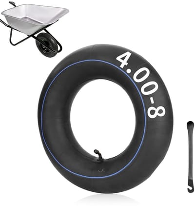 Dailygoods- Binnenband 4.80/4.00-8 - Vervangende Binnenband - Boogventiel - Geschikt voor Kruiwagens - Natuurlijk Rubber - Schokdemping - Binnenslang