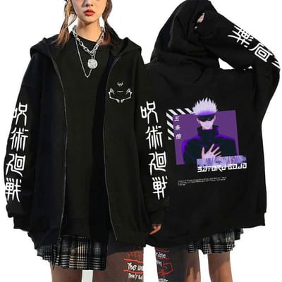 Anime Jujutsu Kaisen Fushiguro Megumi hoodies L white