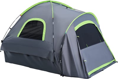 Pickup Truck Tent, Geschikt voor 1,5 tot 1,5 m Hoge Vrachtwagens voor Kamperen, Waterdicht PU2000 mm, Slaaptent voor 2-3 Personen met Dubbellaags Ontwerp Ramen