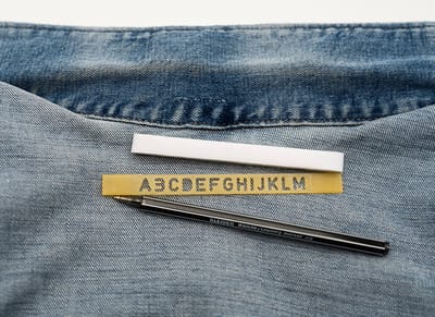 Etikettenset voor kledingmerken