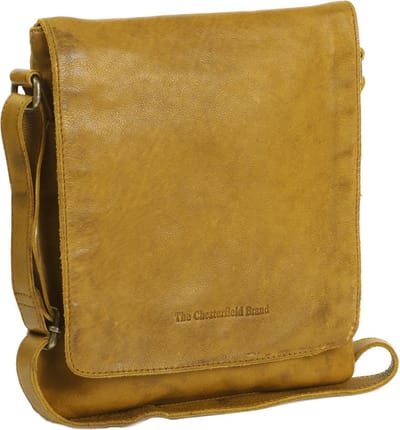 The Chesterfield Brand Schoudertas Cannes Flapoverbag Yellow Ochre Geel