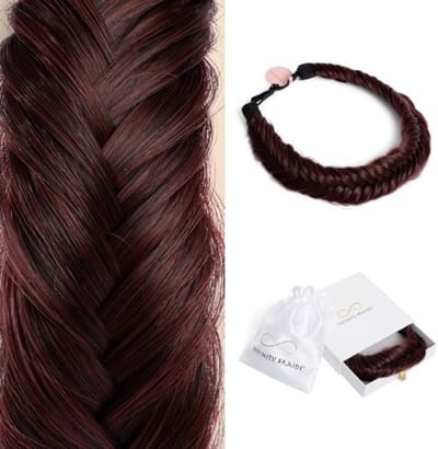 Infinity Braids - Jolie Fishtail Braid - Haarband - Haarband Dames - Haarbanden - Haarband Meisje - Jolie Raspberry Ice