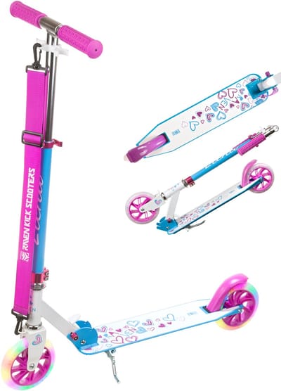 RAVEN Elena Wit 145mm step met lichtgevende LED-wielen
