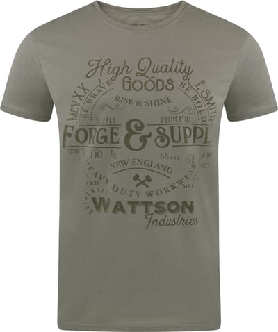 riverso Heren T-Shirt RIVLeon regular fit Groen S Ronde Hals Volwassenen - gemaakt van 100% katoen