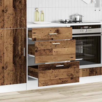 vidaXL - Onderkast - Lyon - bewerkt - hout - oud - houtkleurig