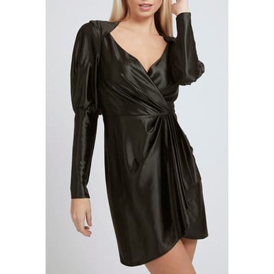 GUESS Marciano By  Ruffled Dress Jet Black Size: S | Mini Dresses Outlet | Dames | Zwart