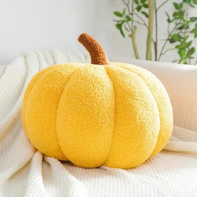 1 stuks Knuffel 11 inch Pompoen Pluche Speelgoed Kussens Schattige Plant Zachte Pop Feestdagen Props Decoratief Sierkussen voor Kind Kussen 28CM beige