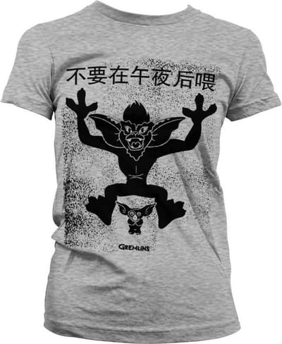 Gremlins Dames Tshirt -S- Chinese Poster Grijs