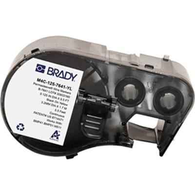 Brady M4C-125-7641-YL tape krimpkous zwart op geel | 5,97 mm x 2,13 m (origineel)