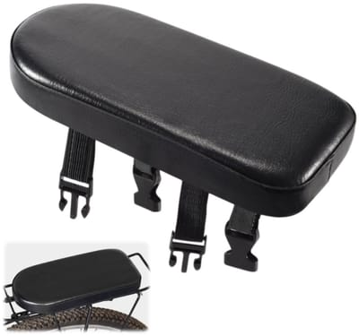 Fietszadelkussen voor achterop de fiets - Mountainbikezadel - Fietsaccessoires - Zadelaccessoires - Geschikt voor fietsen met een achterop de fiets - Mountainbikes - Zwart - 30*15*3,5 cm