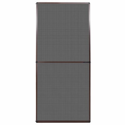 vidaXL - Scharnierend - Insectenscreen - Bruin - en - Zwart - 100 - x - 215 - cm