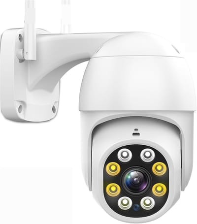 Beveiligingscamera Buiten - PTZ Camera - Huisbewaking - Automatische Tracking - 5MP HD - Wit