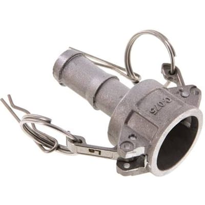 Camlock DN 20 (3/4'') Koppeling Aluminium met slangpilaar (19 mm) Type C MIL-C-27487