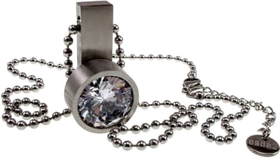 Ketting Dames - RVS - Bolletjesketting met Verwisselbare Zirkonia Hanger - Verstelbaar 50 tot 55cm