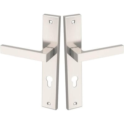 Kuchinox Qubik deurgrendel - mat nikkel, 72 mm assortiment, cilinderslot