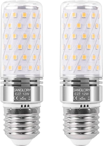 E27 LED-lampen 12W, Vervangt 100W Halogeen, Warm Wit, 3000K, 1350 Lumen - Verpakking van 2