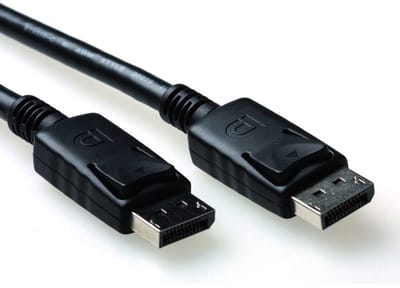 ACT 2 meter DisplayPort kabel, male - male, power pin 20 aangesloten AK3980