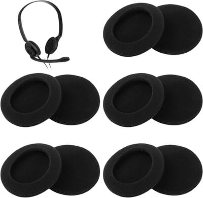 Vervangende Oorkussens 60 mm Diameter - Universele Schuimkussens voor Hoofdtelefoons - Bescherming en Comfort, Set van 10