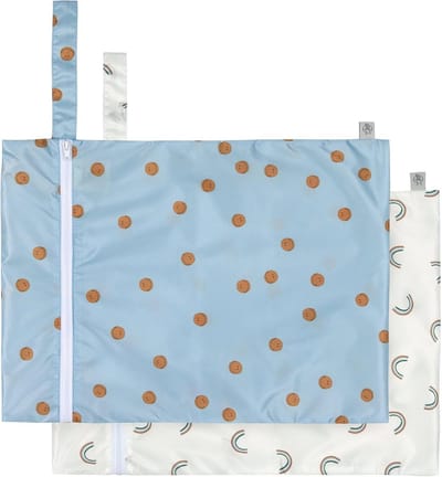 Set van 2 Herbruikbare Natte Tassen - Waterdicht - Voor Luiers, Zwemkleding en Meer