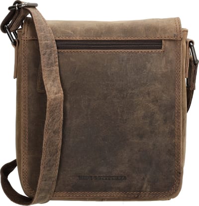Hide & Stitches Idaho Messenger bag - Schoudertas - Crossbody - Leer - Overslag - Donkerbruin - 100% Leer