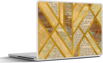 Laptop sticker - 10.1 inch - Vintage - Marmer print - Design - 25x18cm - Laptopstickers - Laptop skin - Cover