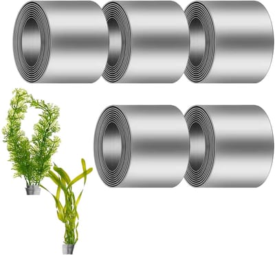 Dailygoods- Plantenverankeringen 5 Stuks - Buigbare Waterplanten Verankeringen - Metalen Gewichten - Stevig en Duurzaam - Roestvrij - Elastisch en Snijdbaar - Plantengewichten
