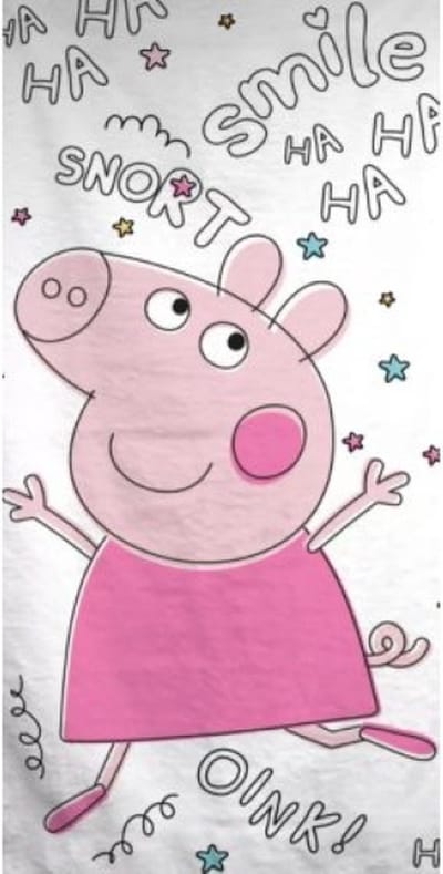 Peppa Pig handdoek - 70 x 140 centimeter - Peppa Big strandlaken - 100% katoen