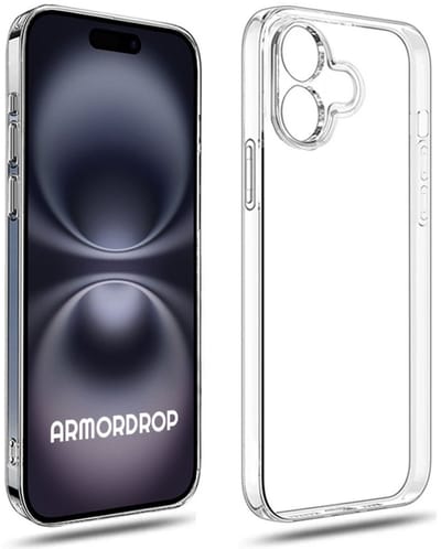 Armordrop Transparant Hoesje Geschikt Voor iPhone 16 Hoesje - Stevige Beschermhoesje
