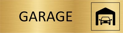 CombiCraft deurbordje Garage in goud met tape - 165 x 45 mm