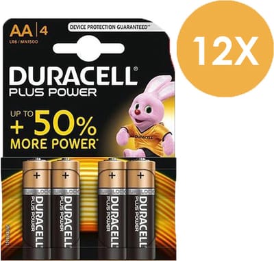 Duracell AA Plus Power - 4 stuks x 12 (48 stuks) - voordeelverpakking