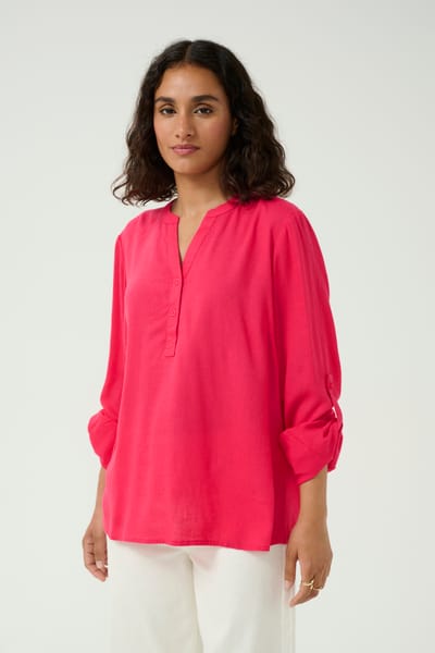 Blouse met lange mouwen Regular fit Raspberry pink