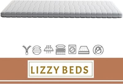 Topdekmatras Koudschuim - Hybride Topdekmatras - 90x200cm - Circa 7cm dik - Lizzybeds