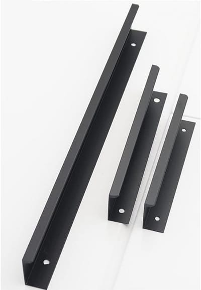 Verborgen kastgreep, meubelgrepen, aluminium deurklinken, moderne keukengrepen, deurgreep, ladegreep, knoppen voor kledingkast, slaapkamer, badkamer, 2 stuks, totale lengte 1200 mm, zwart