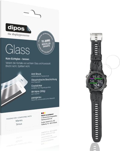 dipos – 2x Pantserfolie geschikt voor Mares Sirius | 9H Screenprotector