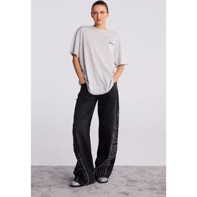 Stieglitz World Of Stieg Oversized T-shirt Melange Grey Größe: XL | Hemden Outlet | Damen | Grau
